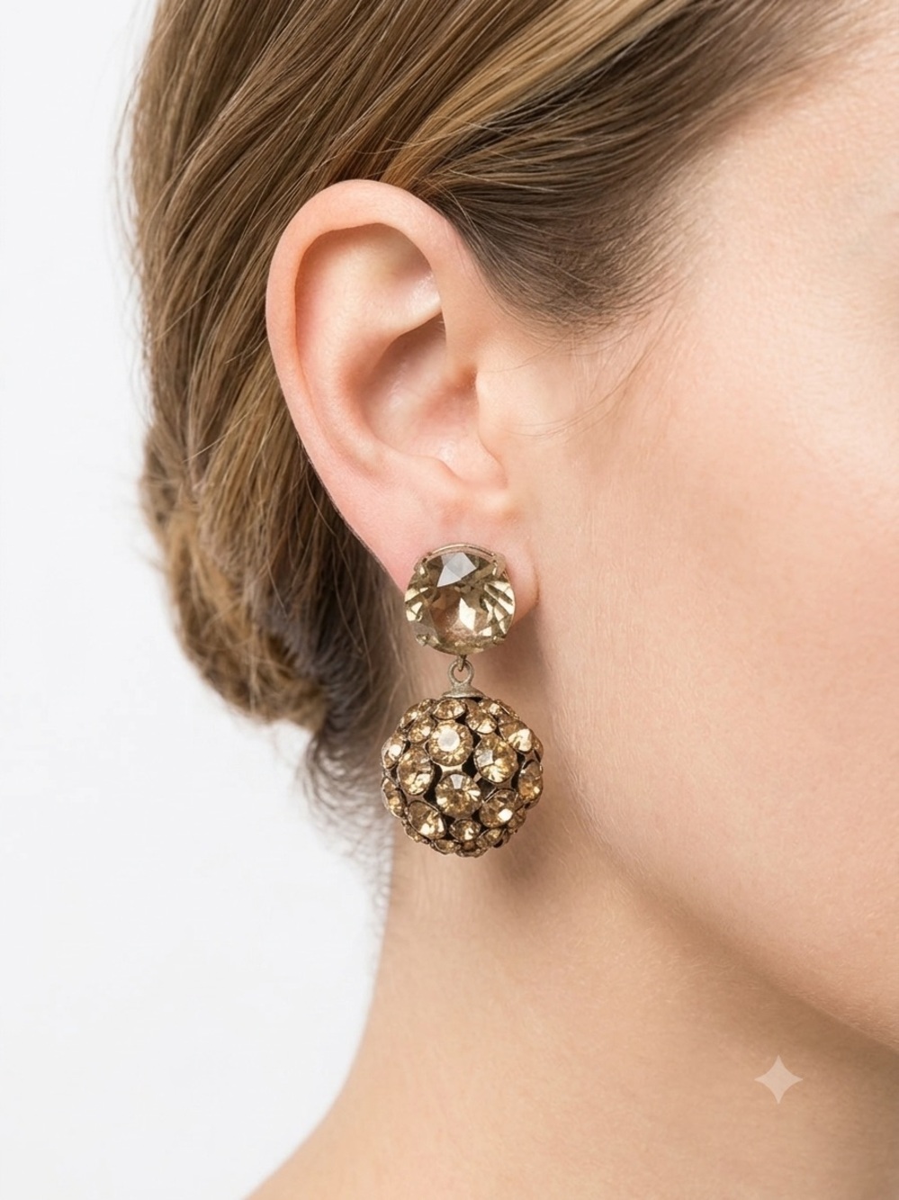 Banana Republic Gold Crystal Drop Earrings - Women Jewelry